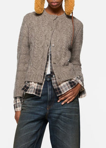 Fitted Layered Cardigan