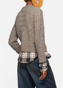 Fitted Layered Cardigan