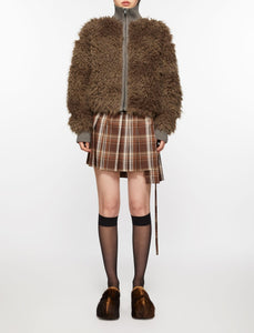 Furry Jacket Mud Brown