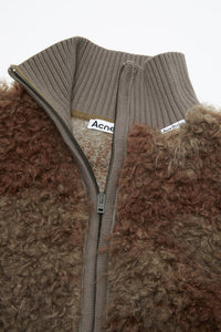 Furry Jacket Mud Brown