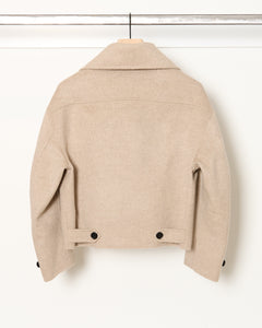 Wool Zip Jacket Oatmeal