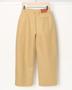 Tailored Satin Trousers Beige