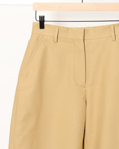 Tailored Satin Trousers Beige