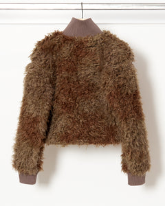 Furry Jacket Mud Brown