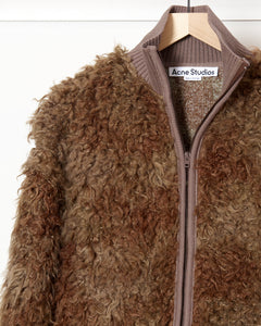 Furry Jacket Mud Brown