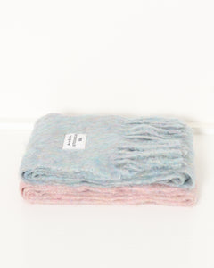 Wool Scarf Logo Light Blue