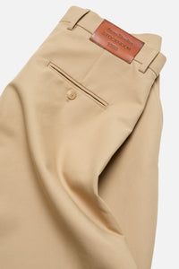 Tailored Satin Trousers Beige