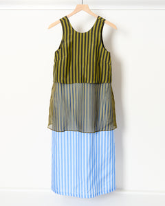 Danai Dress Khaki Blk Blu
