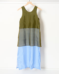 Danai Dress Khaki Blk Blu
