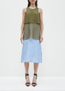 Danai Dress Khaki Blk Blu