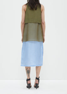 Danai Dress Khaki Blk Blu