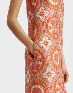 Column Dress Sun Jacquard