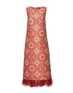 Column Dress Sun Jacquard