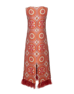 Column Dress Sun Jacquard