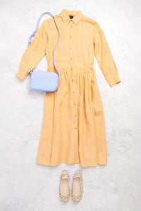 Pleated Shirt Dress