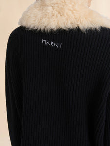 Cardigan with Patches Black