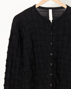 Inlay Cardigan Black Melange