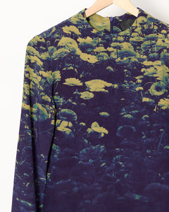 Diane Top Green Poppies