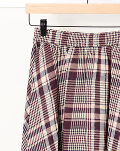 Lee Skirt Burgundy Wht