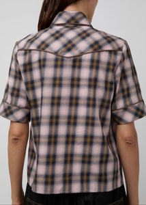 Clairo Top Pink Plaid