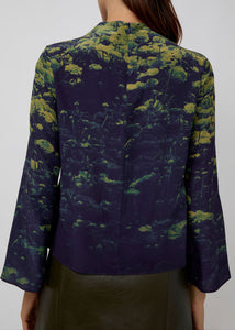 Diane Top Green Poppies