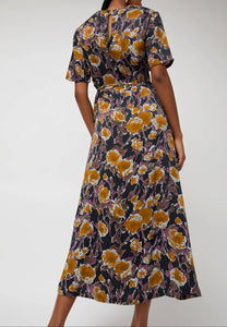 Lola Dress Gold Roses