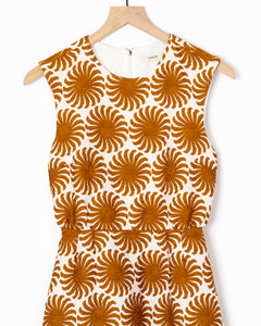 Ocher Sun-Print Dress
