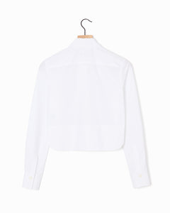 White Pointed Collar Shirt