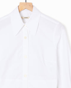 White Pointed Collar Shirt