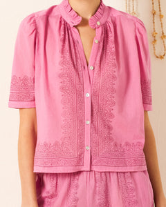 Winn Fuchsia Tile Shirt