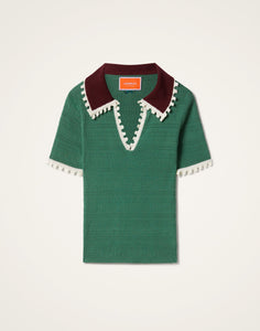 Picket Polo Top Green