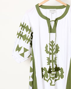 Amersham Dress Wht Olive