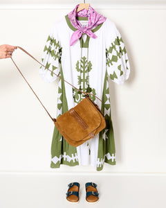 Amersham Dress Wht Olive