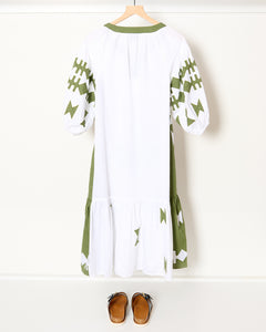 Amersham Dress Wht Olive