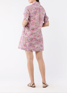 Elbow-Sleeve Frill Dress