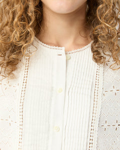 Marianne Eyelet Top White