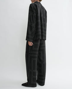 Monogram Silk Pj Bottoms