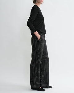Monogram Silk Pj Bottoms