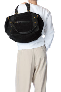 Roger Bag Split Suede Noir