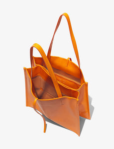 Twin Nappa Tote Tangerine