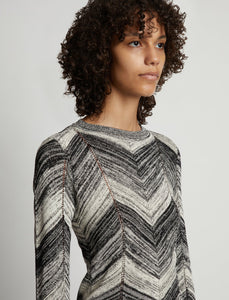 Marled Stripe Knit Sweater