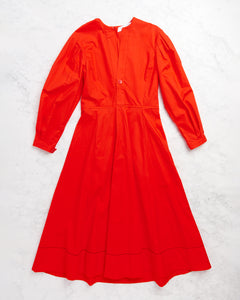 V-Neck Poplin Dress
